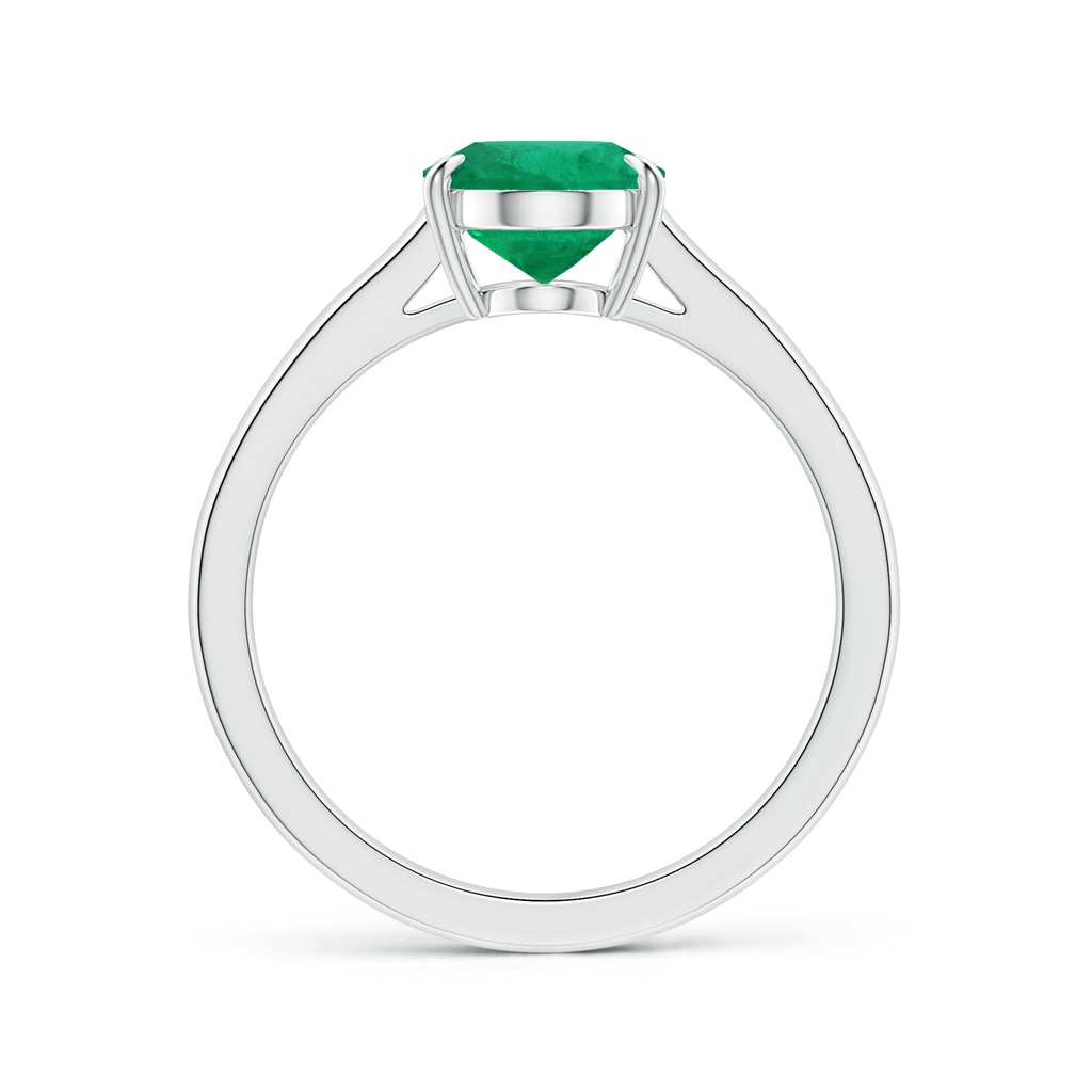 8.89x6.86x4.77mm AAA Claw-Set GIA Certified Oval Emerald Solitaire Ring in White Gold Side 199