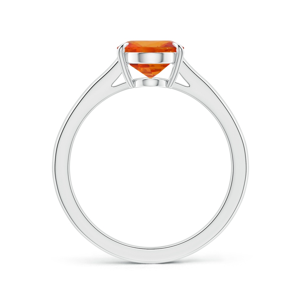 9.20x6.79x3.64mm AAA Claw-Set GIA Certified Oval Orange Sapphire Solitaire Ring in 18K White Gold Side-1
