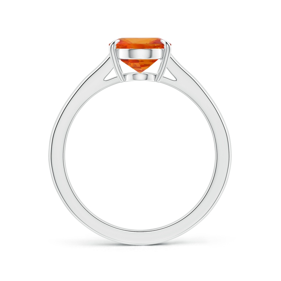 9.20x6.79x3.64mm AAA Claw-Set GIA Certified Oval Orange Sapphire Solitaire Ring in White Gold Side-1