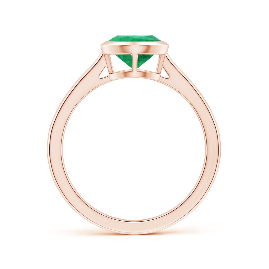 9.37x6.33x4.36mm AAA GIA Certified Bezel-Set Pear-Shaped Emerald Solitaire Ring in Rose Gold Side 199