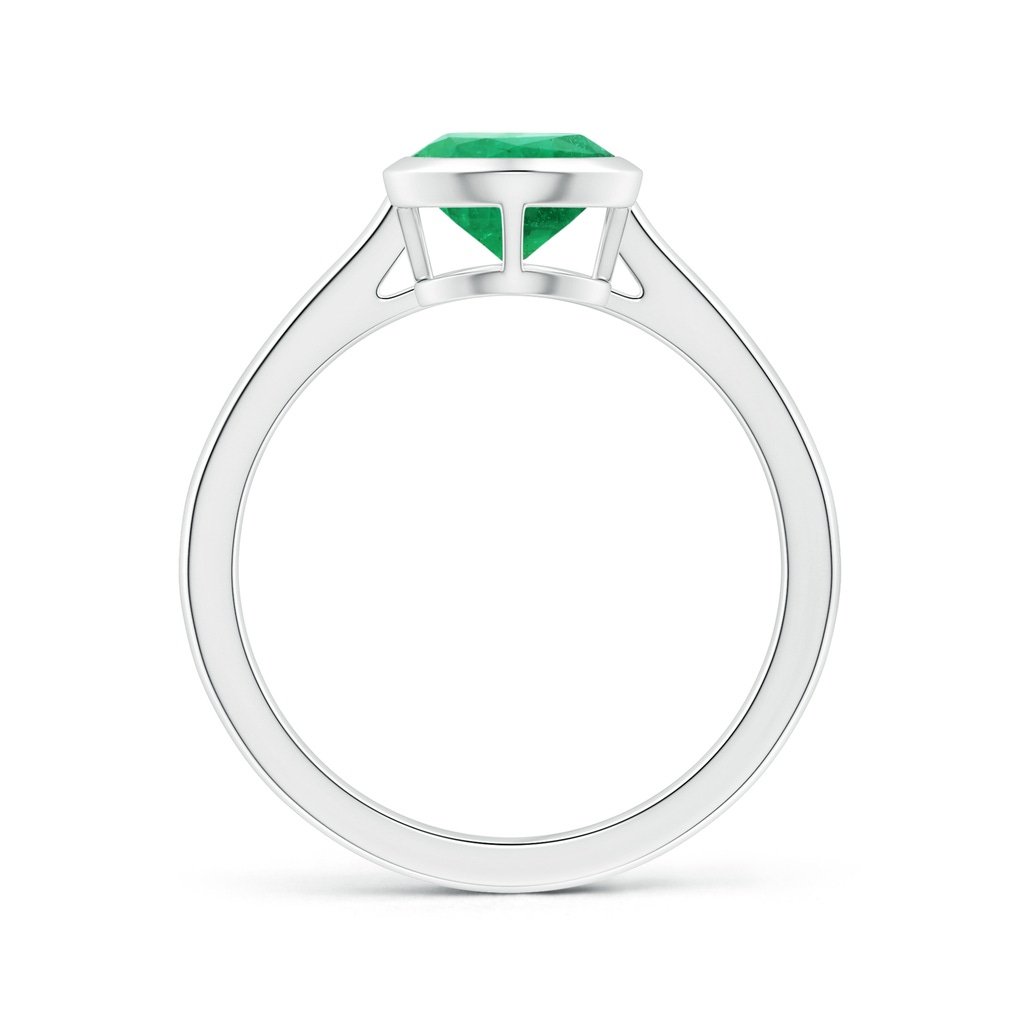 9.37x6.33x4.36mm AAA GIA Certified Bezel-Set Pear-Shaped Emerald Solitaire Ring in White Gold Side 199