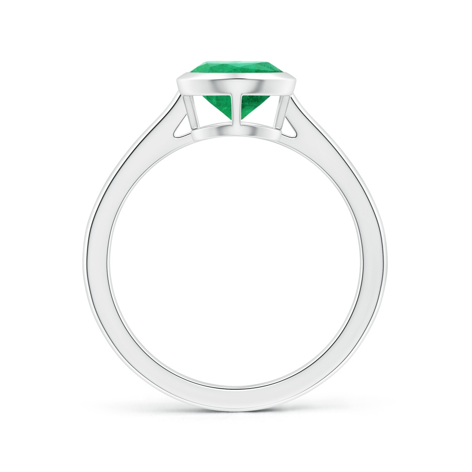 9.37x6.33x4.36mm AAA GIA Certified Bezel-Set Pear-Shaped Emerald Solitaire Ring in White Gold side 199