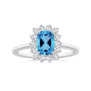 Cushion Rectangular AAAA Swiss Blue Topaz