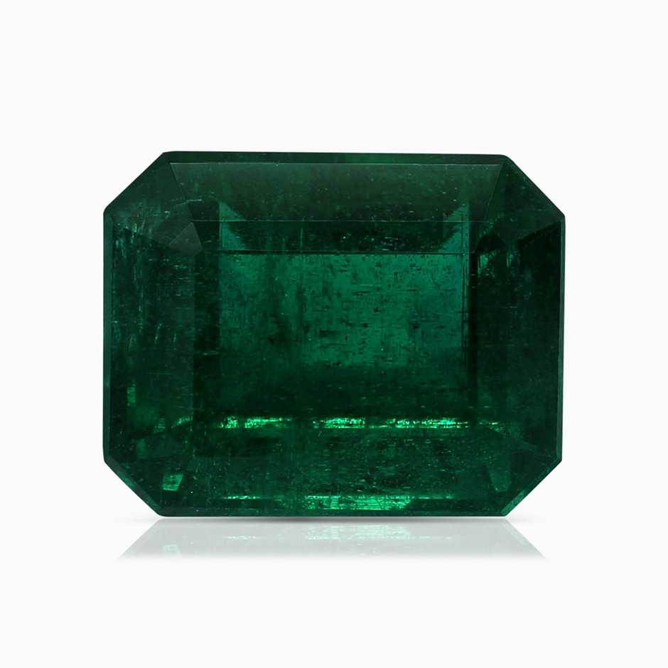 10.31x8.20x6.57mm AA GIA Certified Three Stone Emerald-Cut Emerald Knife-Edge Shank Ring with Diamonds in P950 Platinum side 699