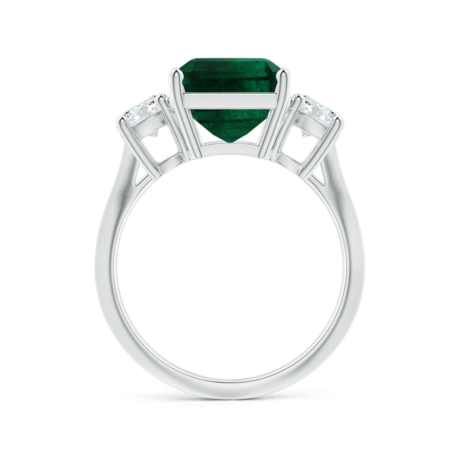 10.31x8.20x6.57mm AA GIA Certified Three Stone Emerald-Cut Emerald Knife-Edge Shank Ring with Diamonds in White Gold side 199