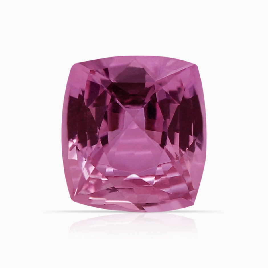 6.62x6.24x3.95mm AAA Claw-Set Cushion Pink Sapphire Ring with Reverse Tapered Diamond Shank in Rose Gold side 699