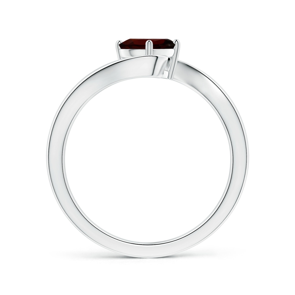7.93x5.81x3.65mm AAAA GIA Certified Tilted Oval Garnet Solitaire Ring with Bypass Split Shank in White Gold Side 199