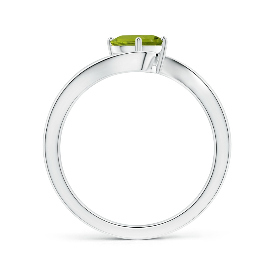 8.02x5.97x4.09mm AAA GIA Certified Solitaire Tilted Oval Peridot Bypass Split Shank Ring in 9K White Gold side 199