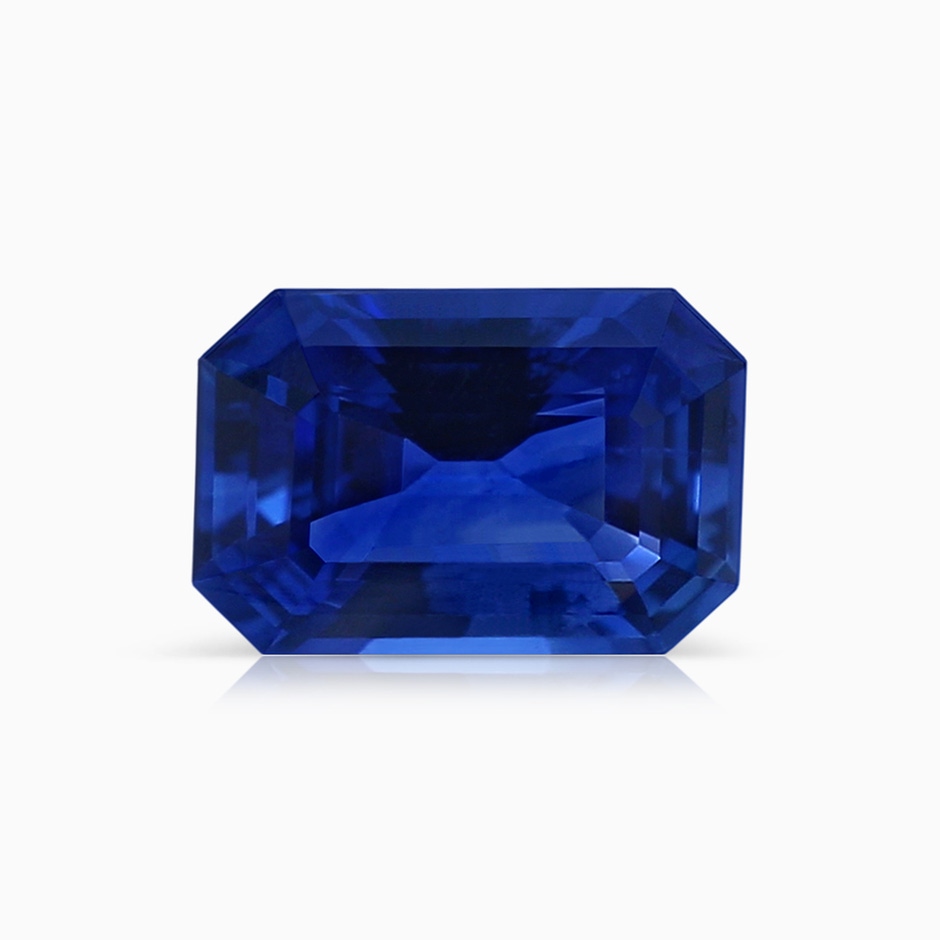 6.98x4.86x3.12mm AAA GIA Certified Emerald-Cut Blue Sapphire Halo Ring with Diamonds in P950 Platinum side 699