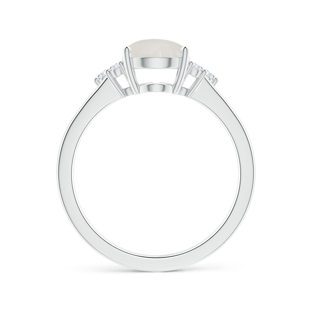 10.13x6.92x3.56mm AAAA GIA Certified Pear-Shaped Rainbow Moonstone Reverse Tapered Ring with Diamonds in White Gold - side 199