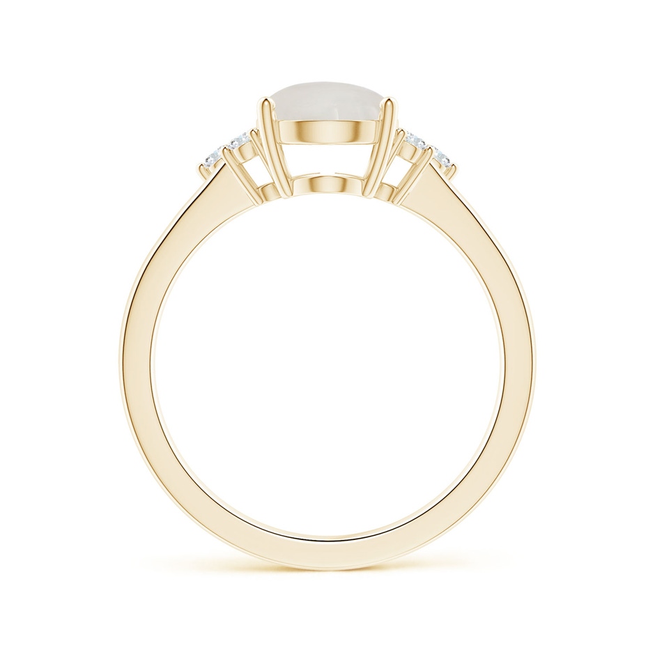 10.13x6.92x3.56mm AAAA GIA Certified Pear-Shaped Rainbow Moonstone Reverse Tapered Ring with Diamonds in Yellow Gold side 199