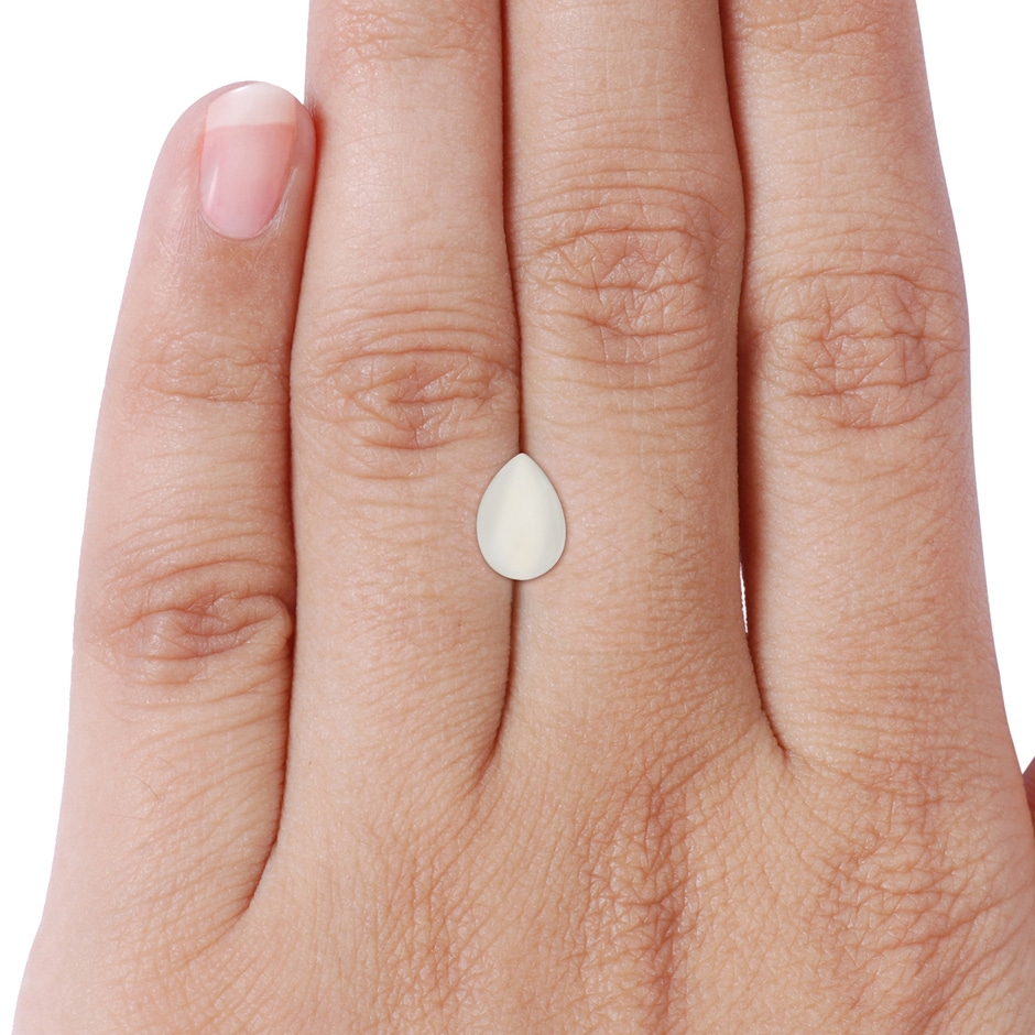 10.13x6.92x3.56mm AAAA GIA Certified Pear-Shaped Rainbow Moonstone Reverse Tapered Ring with Diamonds in Yellow Gold side 799