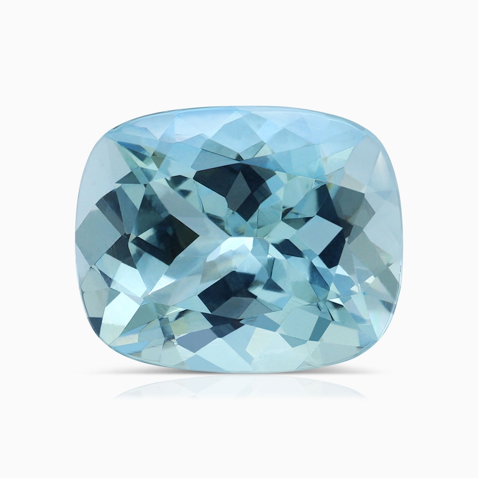 11.13x9.10x6.21mm AAAA GIA Certified Cushion Aquamarine Single Halo Ring with Diamonds in P950 Platinum side 699