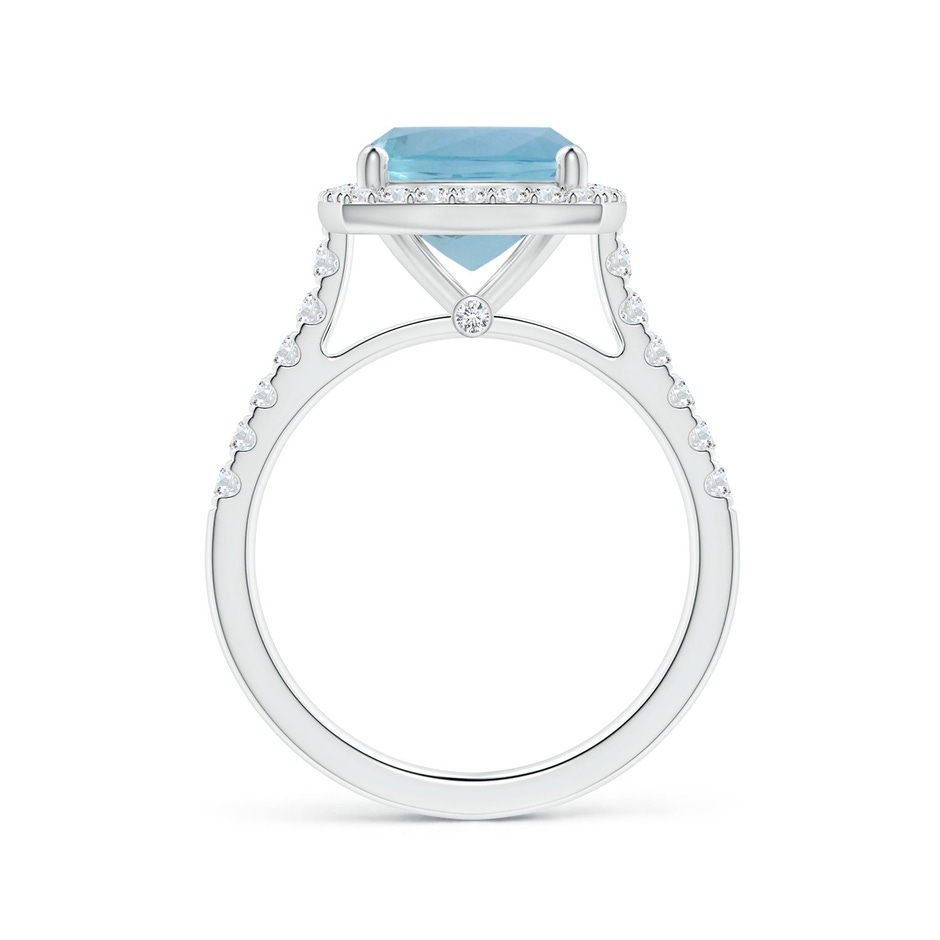 11.13x9.10x6.21mm AAAA GIA Certified Cushion Aquamarine Single Halo Ring with Diamonds in White Gold side 199