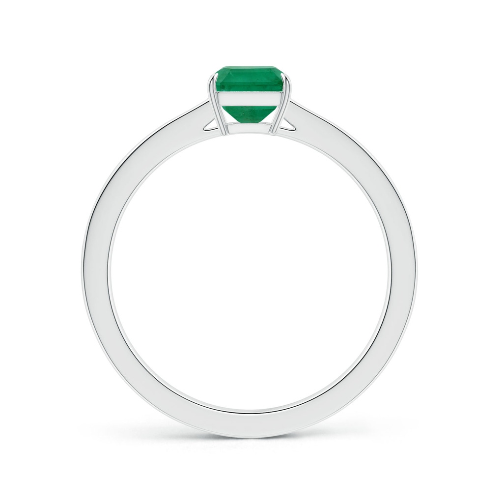 8.3x7.01x4.94mm AA Claw-Set GIA Certified Emerald-Cut Emerald Ring with Diamonds in White Gold Side 199