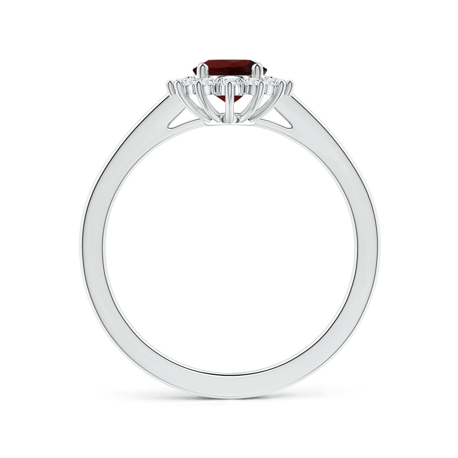 8.16x6.07x3.91mm AAA Princess Diana Inspired GIA Certified Oval Garnet Halo Ring in White Gold side 199