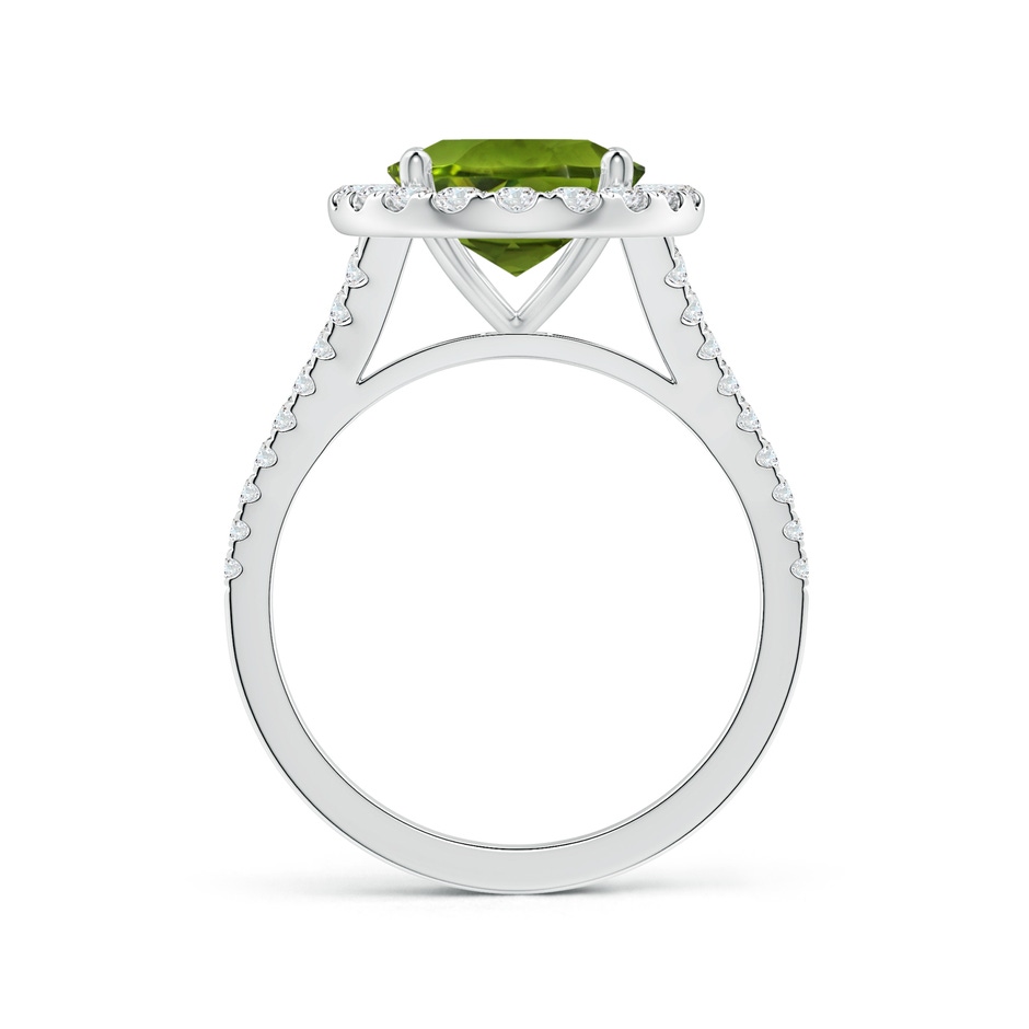 11.03x8.92x5.66mm AAA GIA Certified Oval Peridot Split Shank Ring with Diamond Halo in White Gold side 199