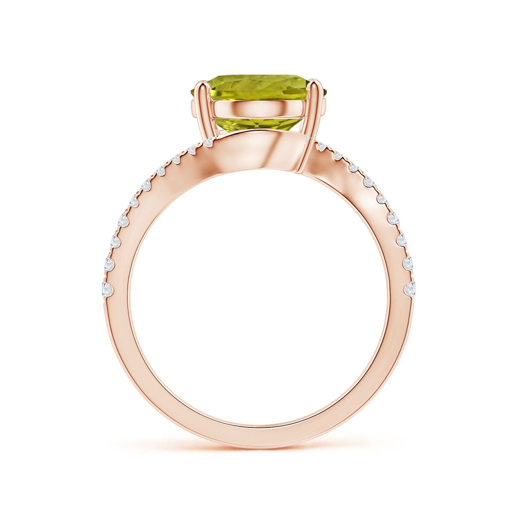 10.94x8.09x4.86mm AA Prong-Set GIA Certified Oval Tourmaline Bypass Ring in 10K Rose Gold - side 199