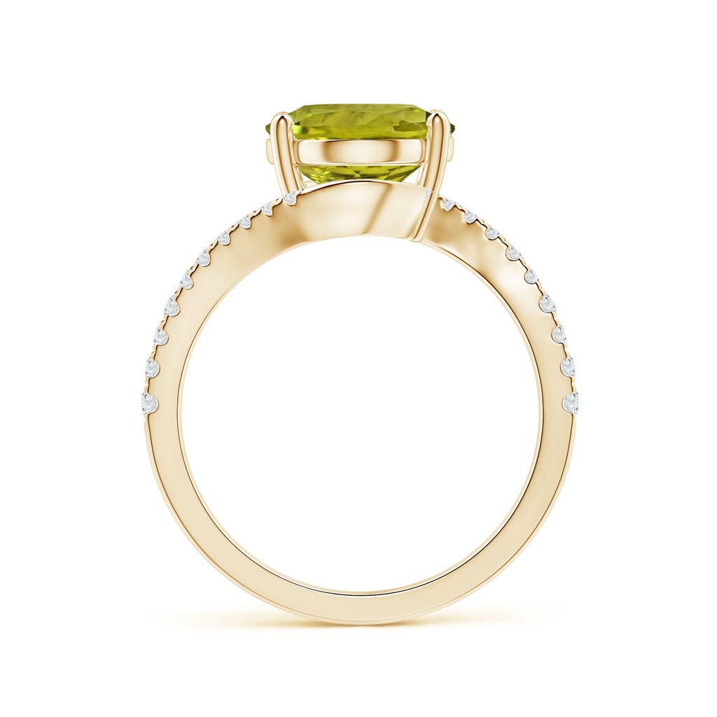 10.94x8.09x4.86mm AA Prong-Set GIA Certified Oval Tourmaline Bypass Ring in Yellow Gold - side 199