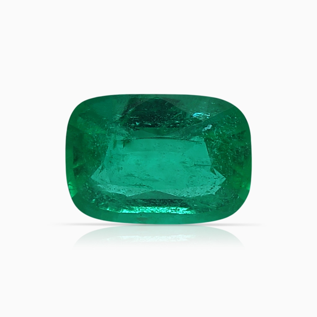 7.07x5.05x3.12mm AAA GIA Certified Princess Diana Inspired Cushion Rectangular Emerald Ring with Halo in White Gold Side 699