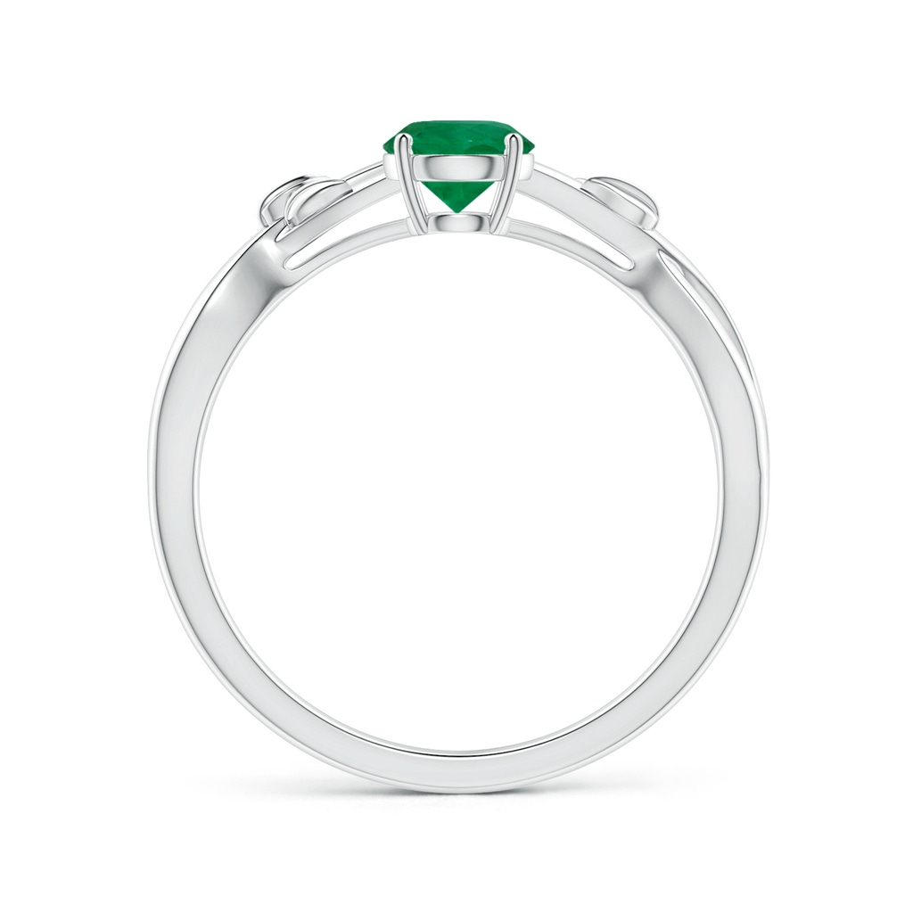 5.89x5.80x4.13mm AAA GIA Certified Prong-Set Solitaire Round Emerald Nature Inspired Ring in White Gold Side 199