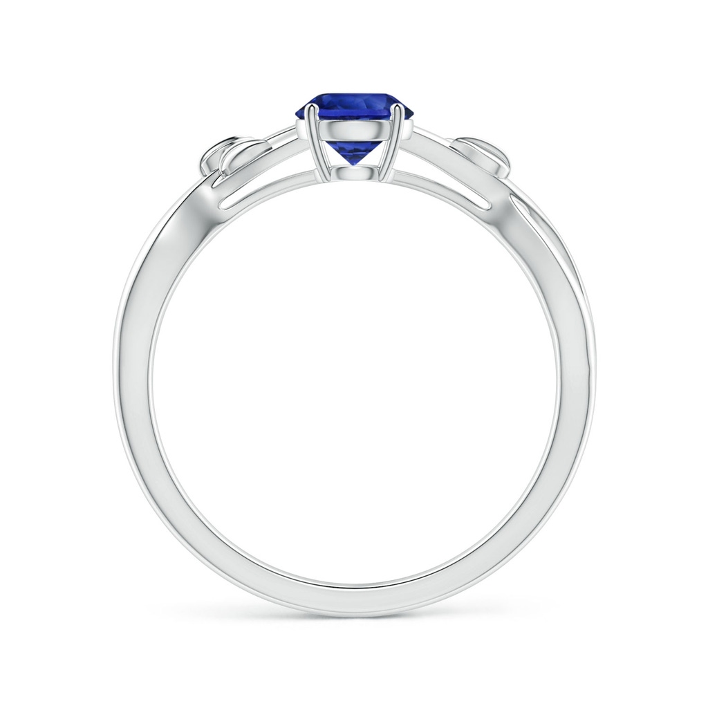 6.10X6.10X4.03mm AA Nature Inspired GIA Certified Prong-Set Round Blue Sapphire Solitaire Ring  in P950 Platinum Side-1