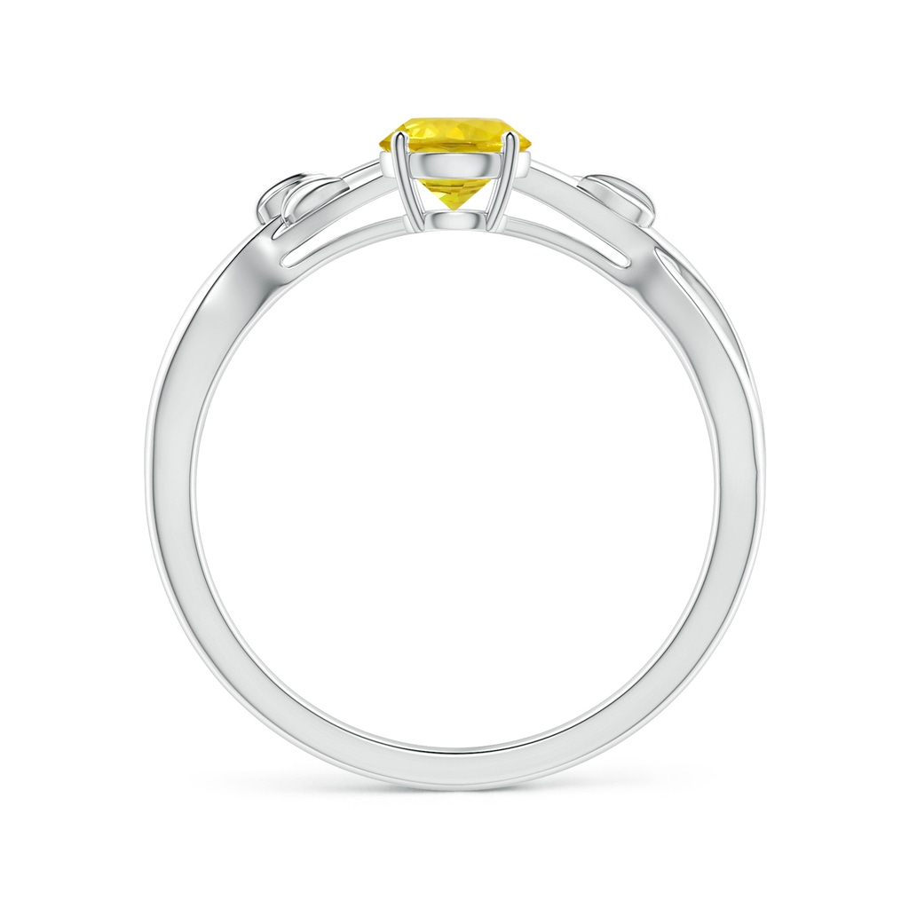 6.02x5.96x3.43mm AAAA Nature Inspired Round Yellow Sapphire Solitaire Ring in White Gold Side 199