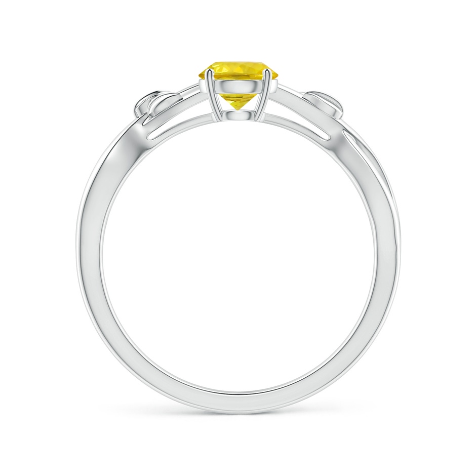 6.02x5.96x3.43mm AAAA Nature Inspired Round Yellow Sapphire Solitaire Ring in White Gold side 199