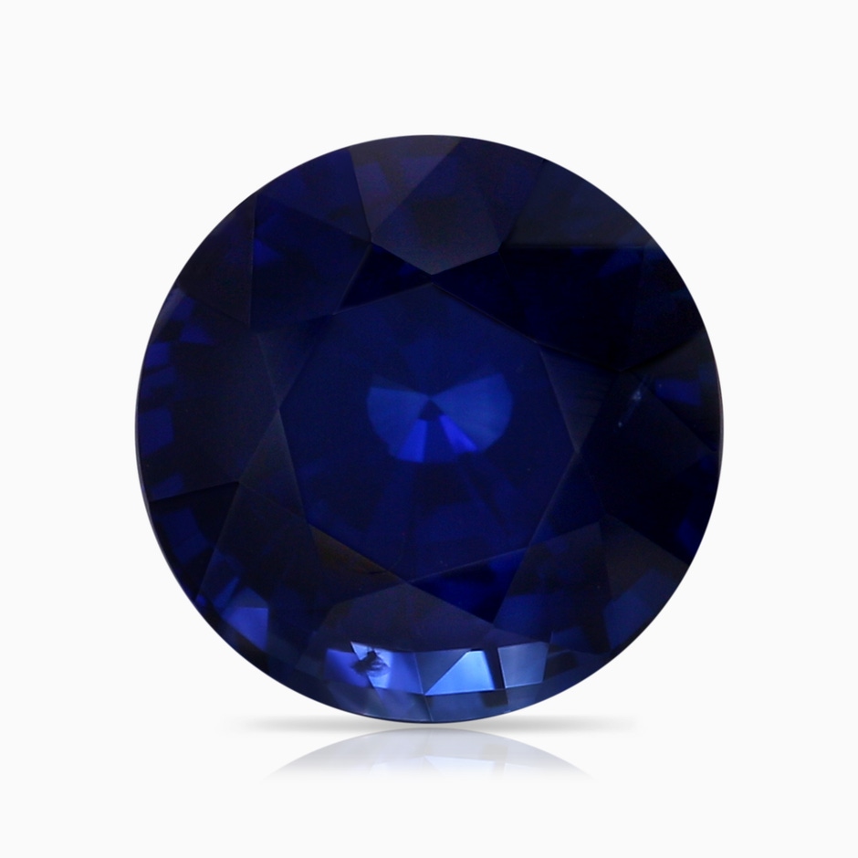 8.92x8.83x5.96mm AAA Side Stone GIA Certified Round Blue Sapphire Bypass Ring with Diamonds in P950 Platinum stone