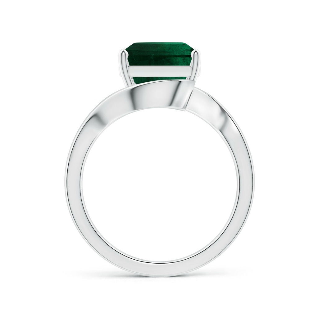 10.31x8.20x6.57mm AA GIA Certified Prong-Set Solitaire Emerald-Cut Emerald Bypass Ring in P950 Platinum - side 199