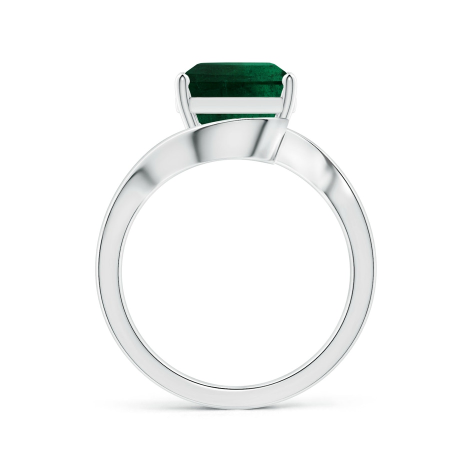 10.31x8.20x6.57mm AA GIA Certified Prong-Set Solitaire Emerald-Cut Emerald Bypass Ring in P950 Platinum side 199