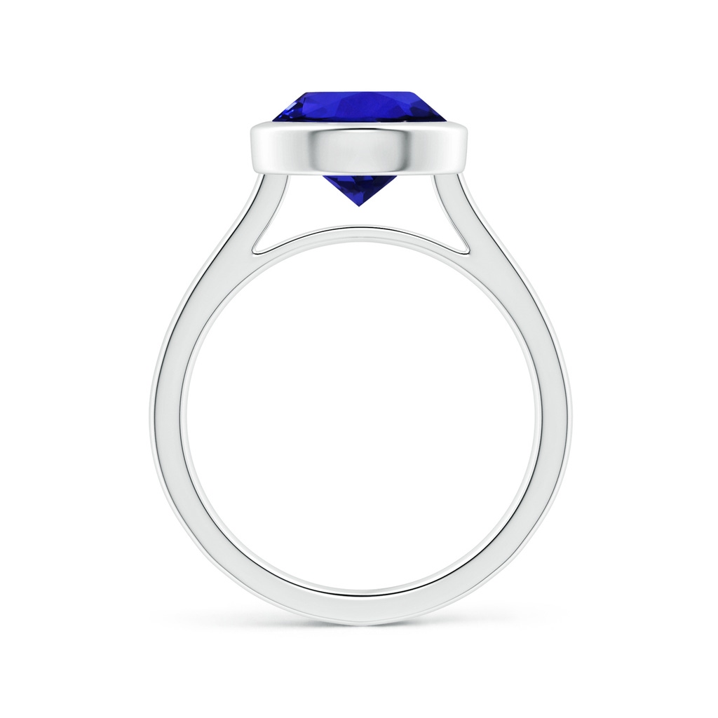 9.96x9.84x6.58mm AAAA Bezel-Set GIA Certified Round Tanzanite Solitaire Ring in P950 Platinum - side 199