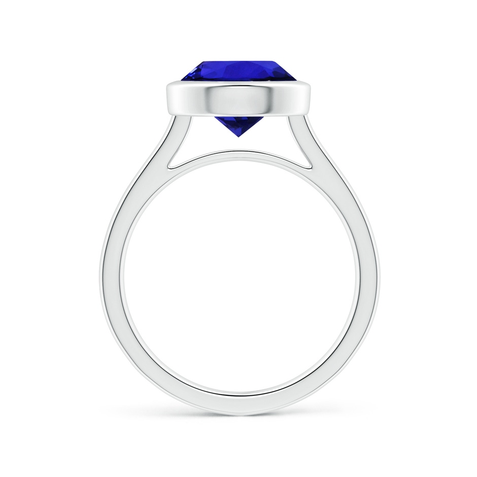 9.96x9.84x6.58mm AAAA Bezel-Set GIA Certified Round Tanzanite Solitaire Ring in White Gold side 199