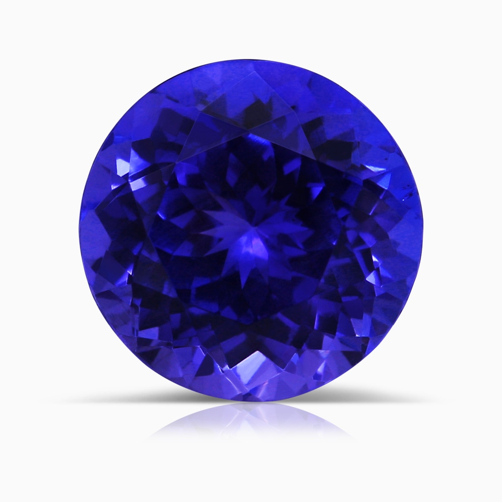 9.96x9.84x6.58mm AAAA GIA Certified Round Tanzanite Ring with Diamond Halo in P950 Platinum Side 699