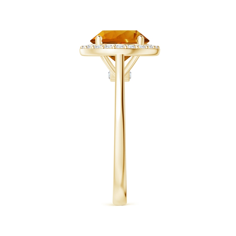 10.07x10.00x6.98mm AAAA GIA Certified Citrine Halo Ring with Reverse Tapered Diamond Shank in 18K Yellow Gold side 399