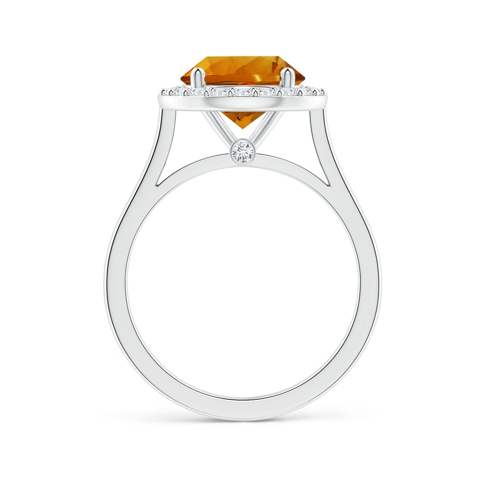 10.07x10.00x6.98mm AAAA GIA Certified Citrine Halo Ring with Reverse Tapered Diamond Shank in White Gold side 199