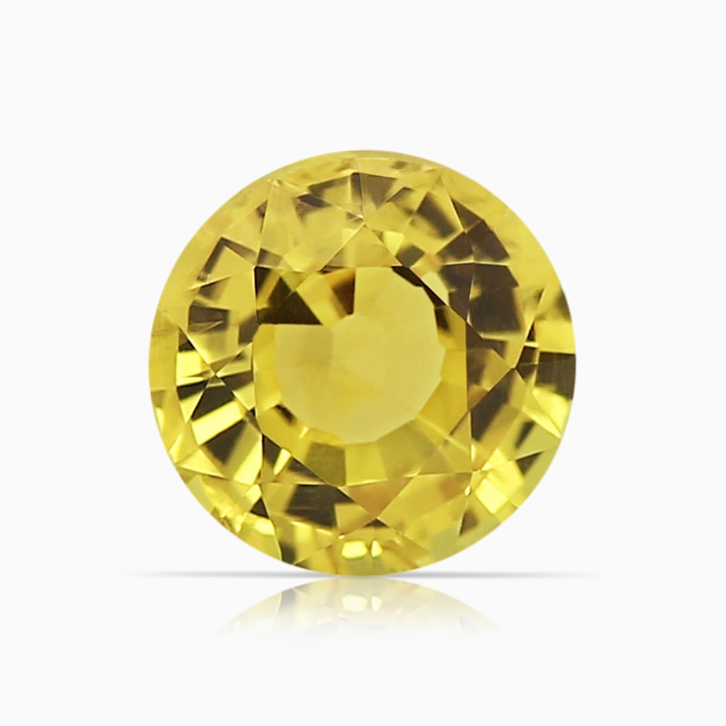 6.02x5.96x3.43mm AAAA Round Yellow Sapphire Halo Ring with Diamonds in White Gold Side 699