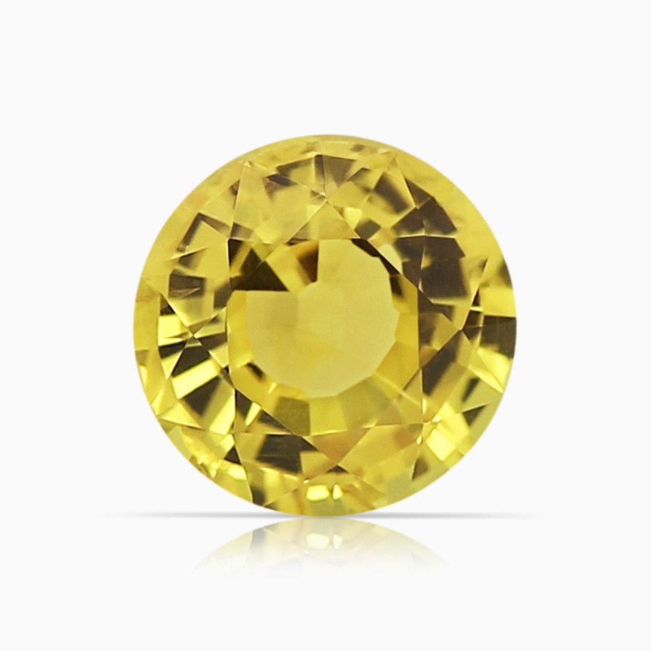 6.02x5.96x3.43mm AAAA Round Yellow Sapphire Halo Ring with Diamonds in White Gold side 699