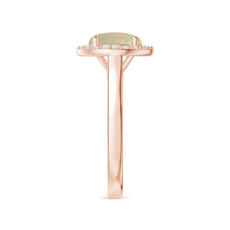 10.04x9.95x3.46mm AA GIA Certified Round Opal Halo Ring with Diamonds in 18K Rose Gold side 399