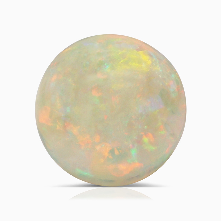 10.04x9.95x3.46mm AA GIA Certified Round Opal Halo Ring with Diamonds in P950 Platinum side 699