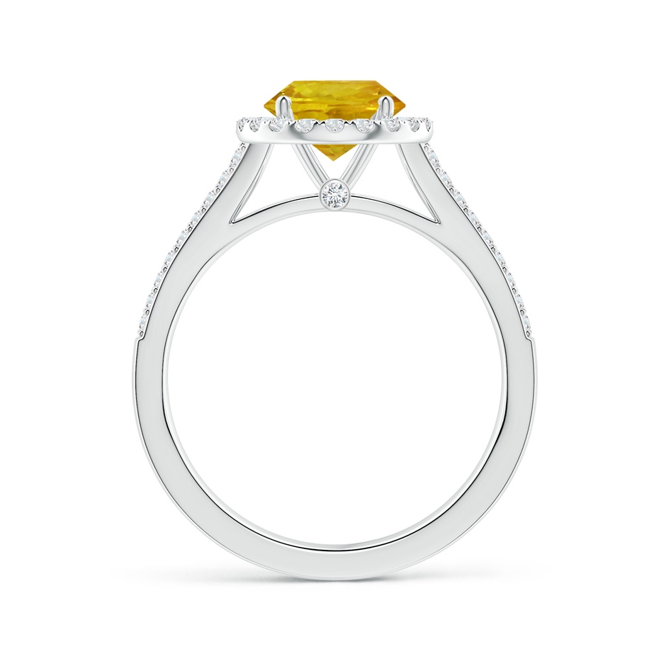 6.97-7.01-4.98mm AAA Yellow Sapphire Split Shank Ring with Diamond Halo in White Gold side 199