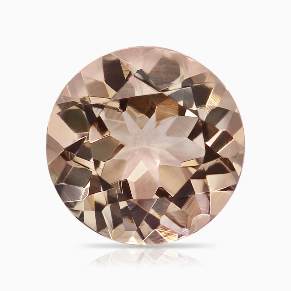 9.04-9.08x5.17mm AAA GIA Certified Round Morganite Halo Ring with Reverse Tapered Shank in P950 Platinum Side 699