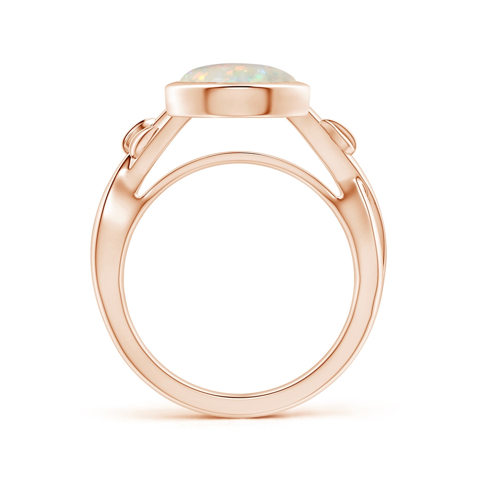 9.24x9.10x3.38mm AAA GIA Certified Nature Inspired Bezel-Set Round Opal Solitaire Ring in 9K Rose Gold side 199