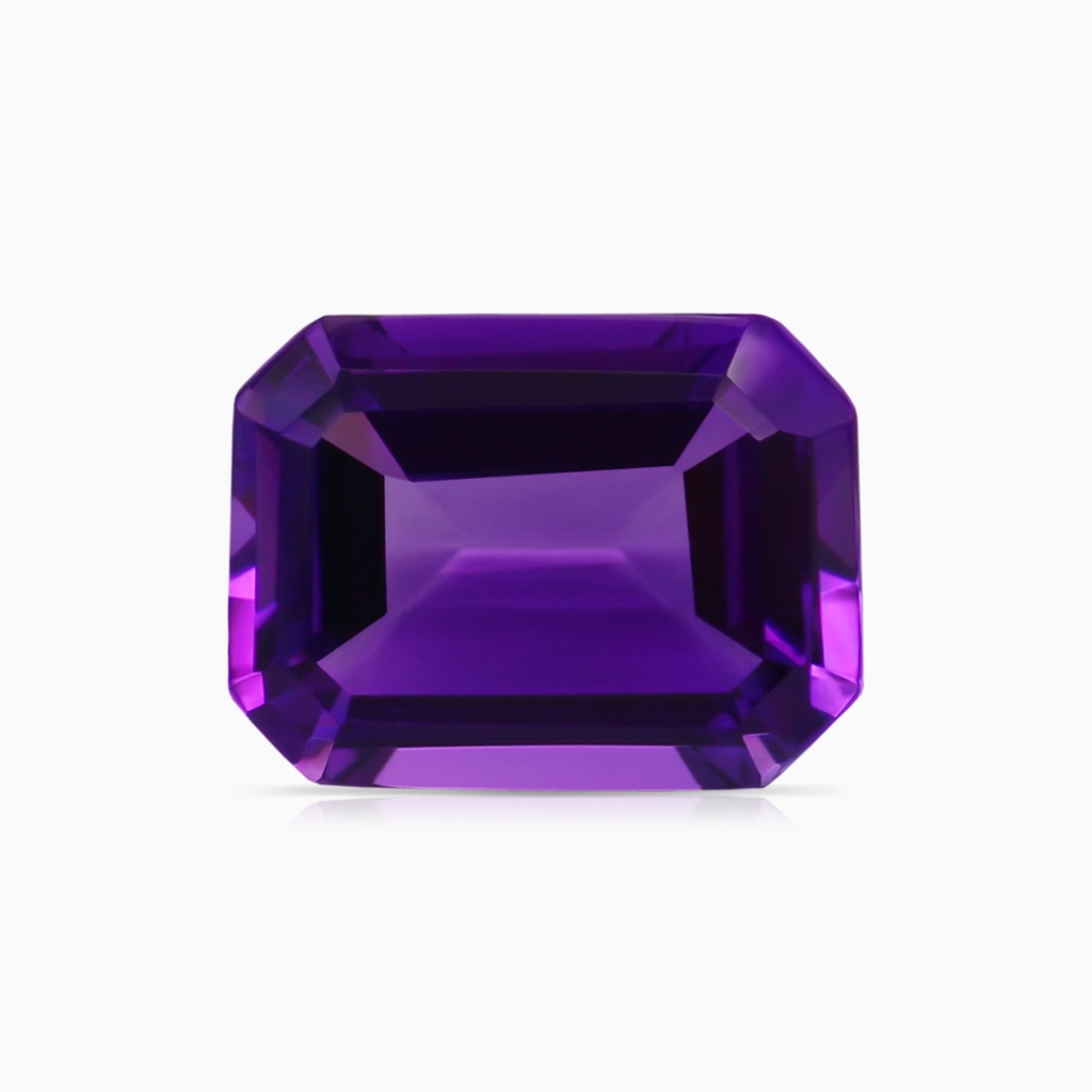 7.91x5.92x3.96mm AAA GIA Certified Emerald-Cut Amethyst Halo Ring with Diamonds in P950 Platinum Side 699