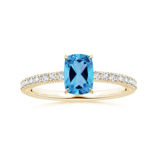 Cushion Rectangular AAAA Swiss Blue Topaz