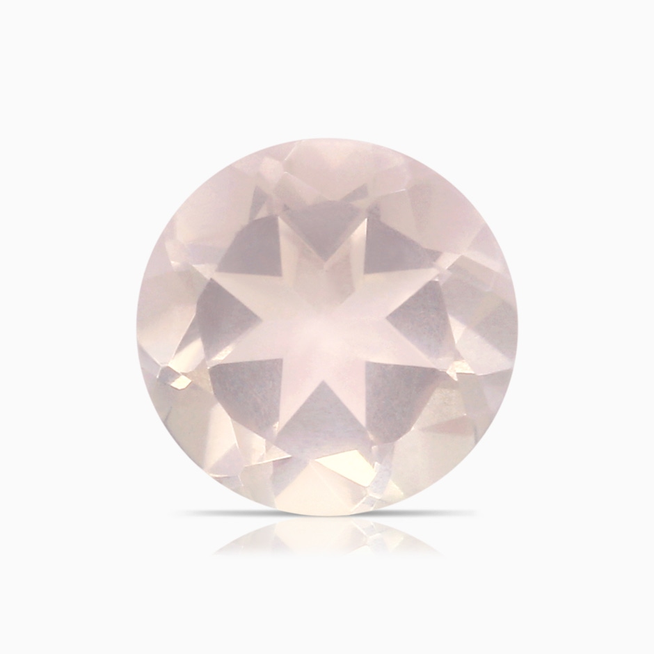 7.10x7.04x4.68mm A GIA Certified Round Rose Quartz Halo Ring with Diamonds in P950 Platinum Side 699