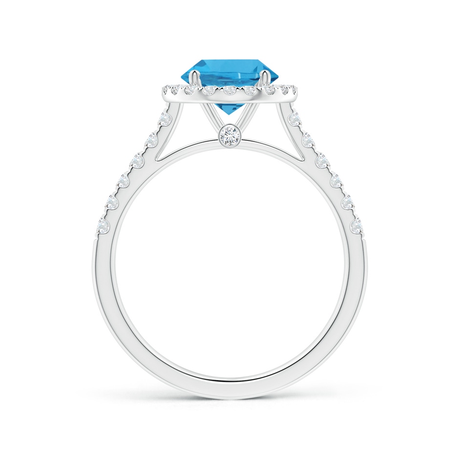 7.25x7.15x4.53mm AAAA GIA Certified Round Swiss Blue Topaz Halo Ring with Diamonds in White Gold side 199