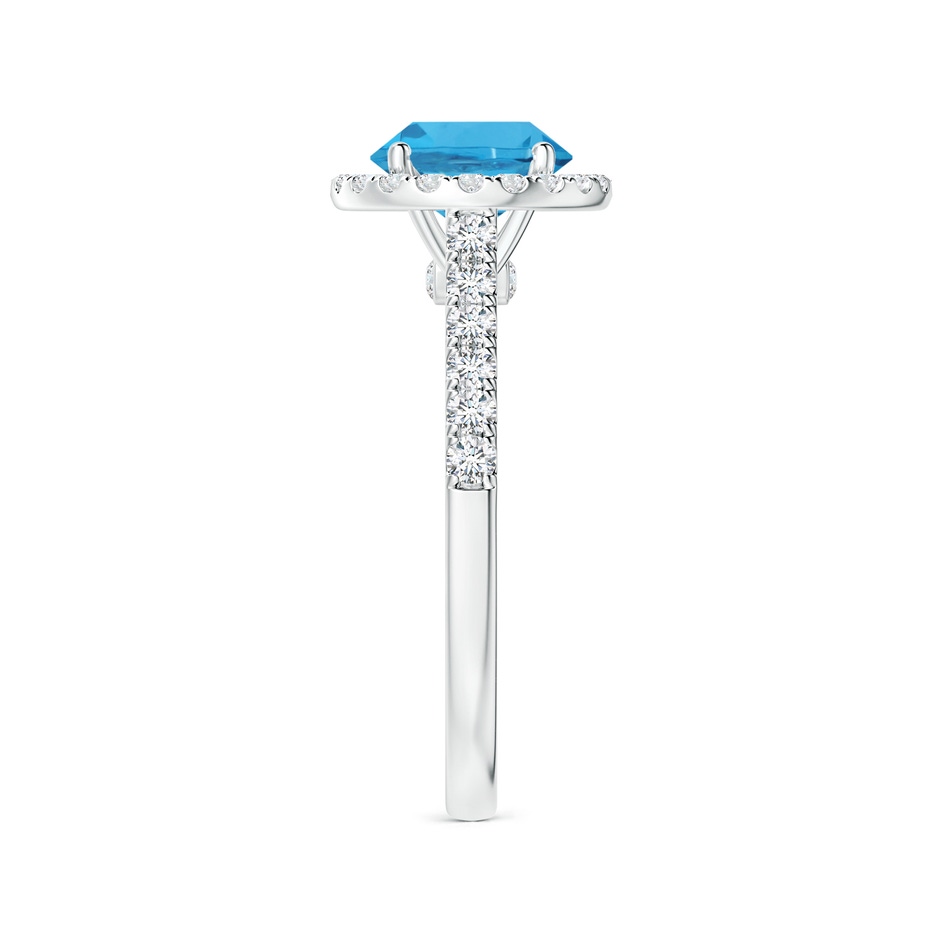 7.25x7.15x4.53mm AAAA GIA Certified Round Swiss Blue Topaz Halo Ring with Diamonds in White Gold side 399