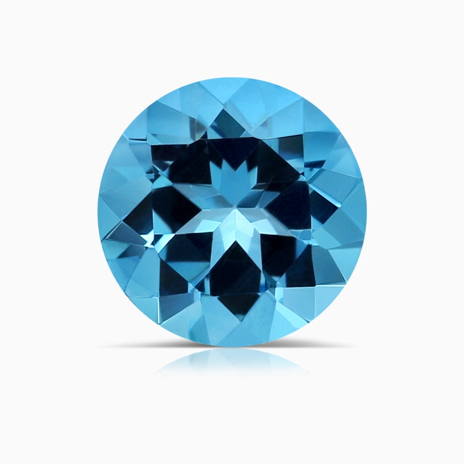 7.25x7.15x4.53mm AAAA GIA Certified Three Stone Swiss Blue Topaz Leaf Ring with Diamonds in 18K Yellow Gold side 699