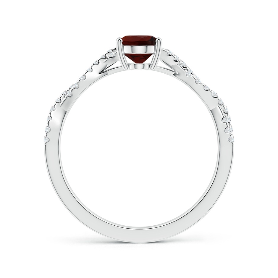 8.16x6.07x3.91mm AAA Prong-Set GIA Certified Oval Garnet Twisted Shank Ring with Diamonds in White Gold side 199